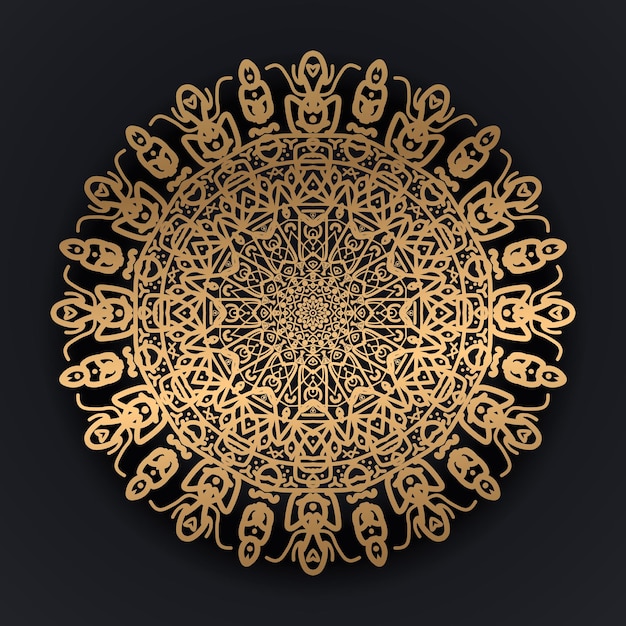 Luxury golden color mandala background design