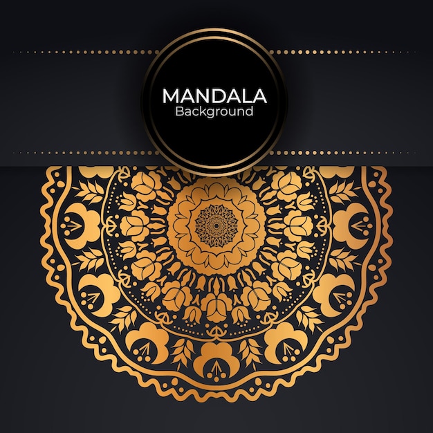 Luxury golden color mandala background design