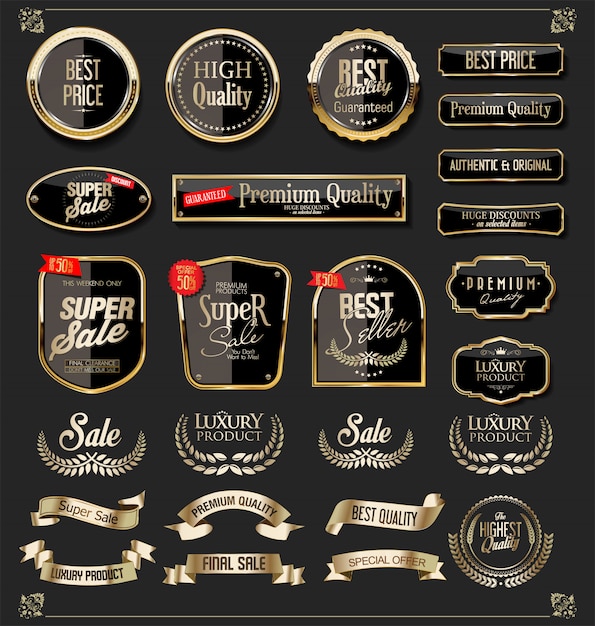 Luxury golden design elements