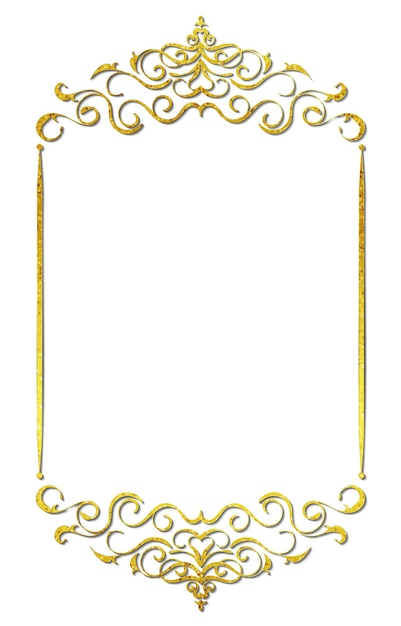 Vector luxury golden frame isolated on white background