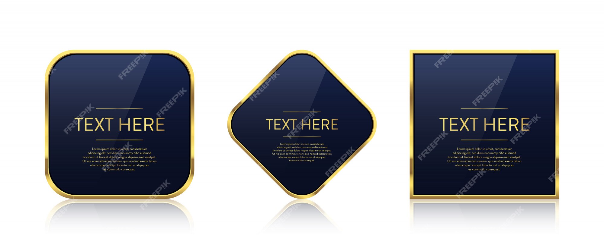 Premium Vector | Luxury golden frame with text template