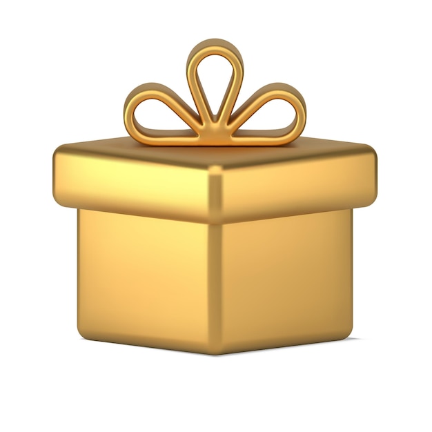 Вектор Роскошная золотая подарочная коробка с иконой лука d