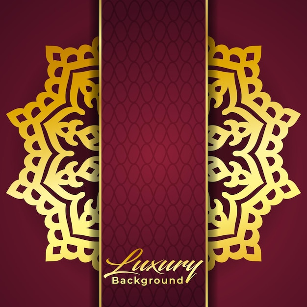 Luxury golden gradient mandala background vector ornament