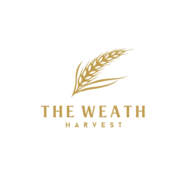 Luxury Golden Grain Weath / Rice Logo Design 