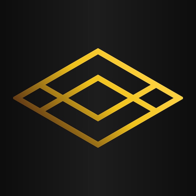 luxury golden hexagon design element