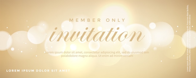 Luxury golden invitation card template