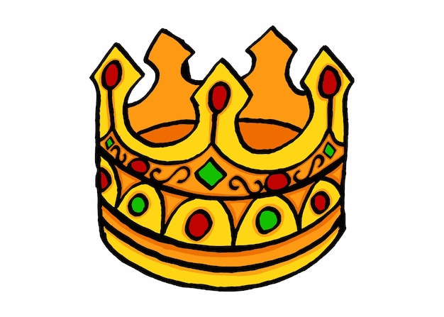 Vettore luxury golden king crown vector (vettore della corona del re d'oro di lusso)