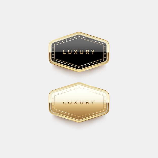 Vector luxury golden label and symbol