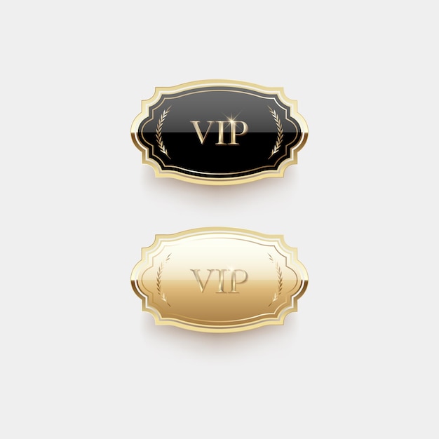 Vector luxury golden label and symbol