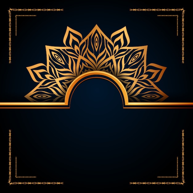 luxury golden mandala arabesque design