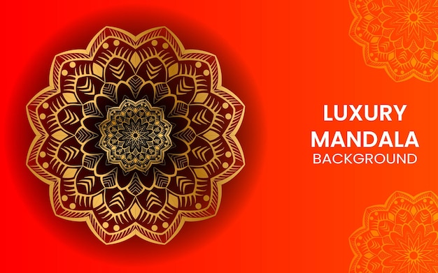 Vector luxury golden mandala background design