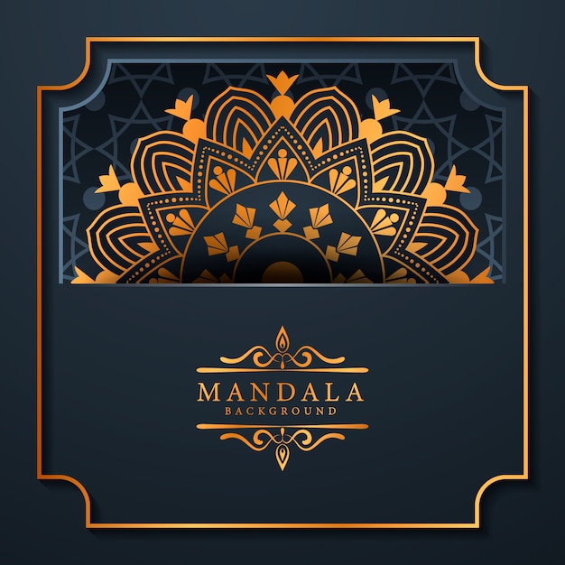 Luxury golden mandala background with arabesque pattern