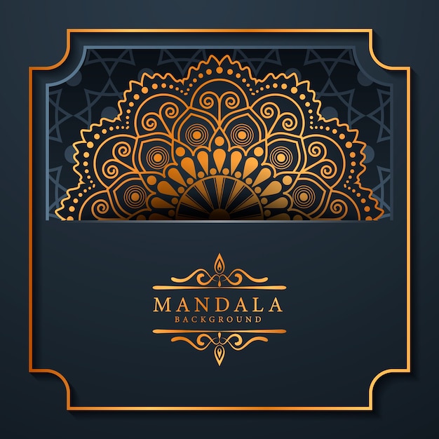 Luxury golden mandala background with arabesque pattern