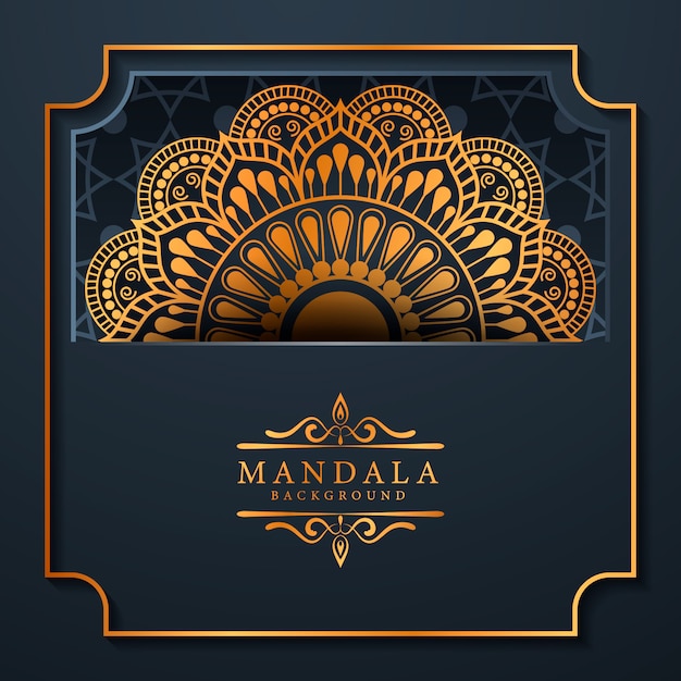 Luxury golden mandala background with arabesque pattern