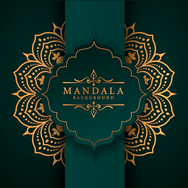 Luxury golden mandala background with golden arabesque arabic islamic east style