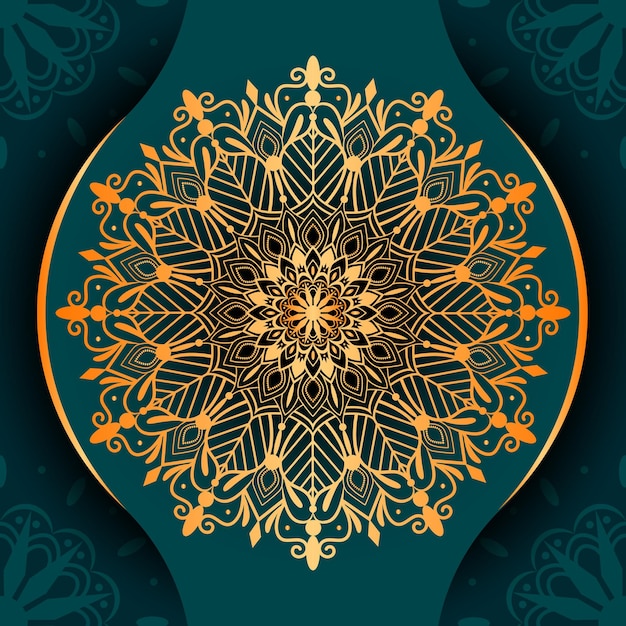 Vector luxury golden mandala background