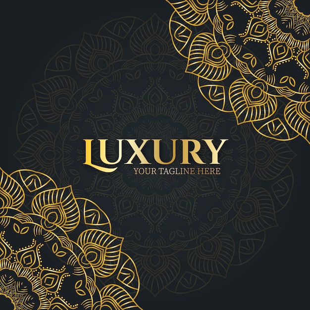 Vector luxury golden mandala background