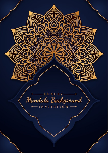 Luxury golden mandala card