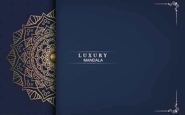 Luxury golden mandala ornate background, arabesque style.