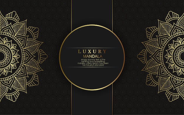 Luxury golden mandala, royal ornamental decorative background.