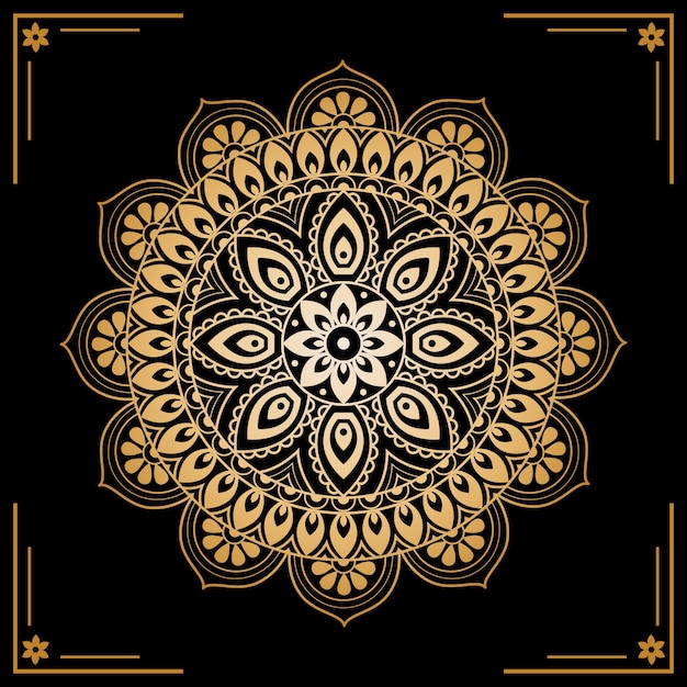 Luxury golden mandala screensaver