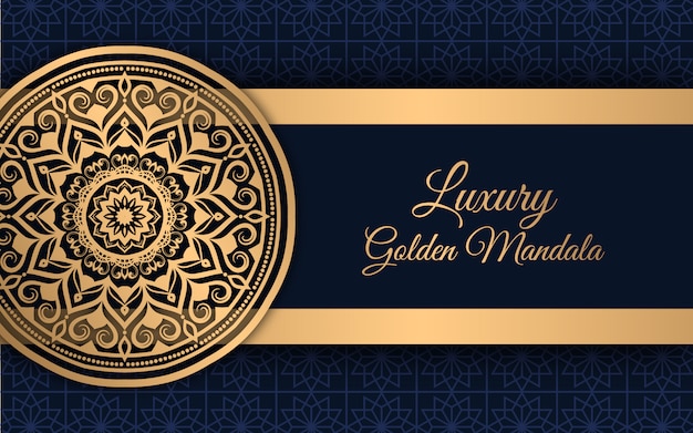 Luxury golden mandala with background