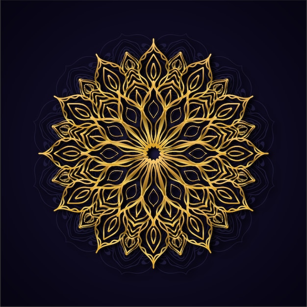 Vector luxury golden mandala