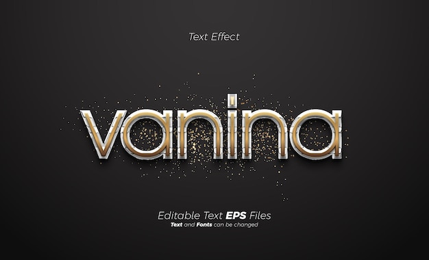 Luxury golden metallic text effect