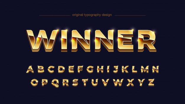 Luxury Golden Metallic Typography