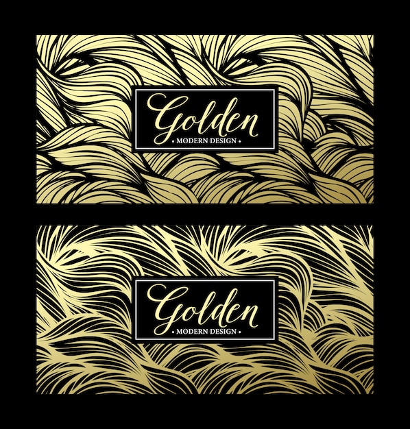 Luxury golden modern card