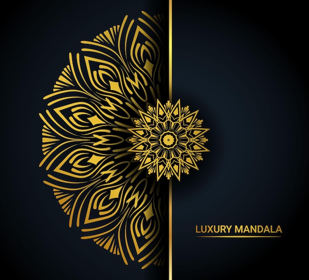 Luxury golden ornamental mandala background design