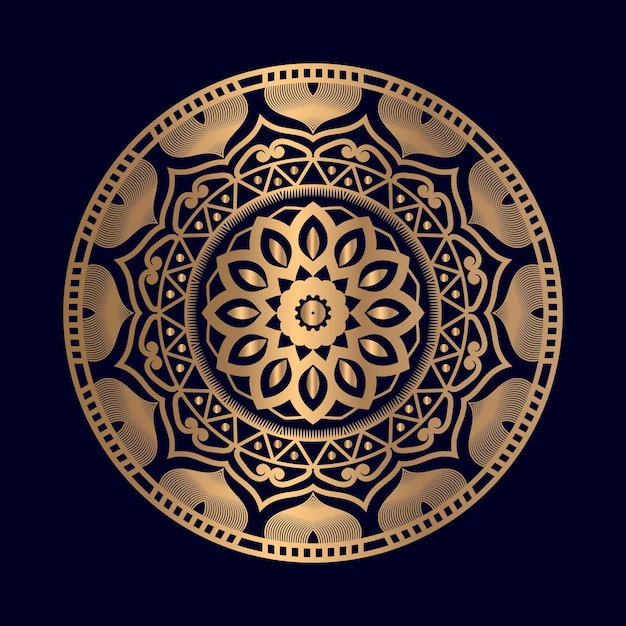 Luxury Golden ornamental mandala design background Vector Template