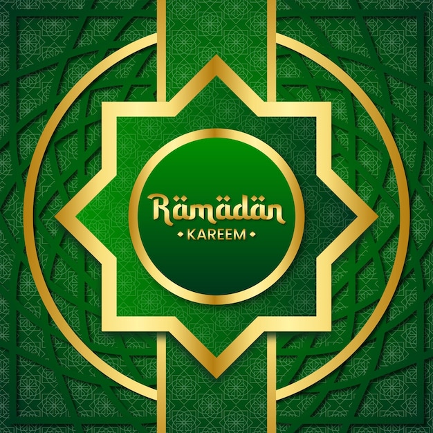 Modello di lusso dorato ramadan kareem