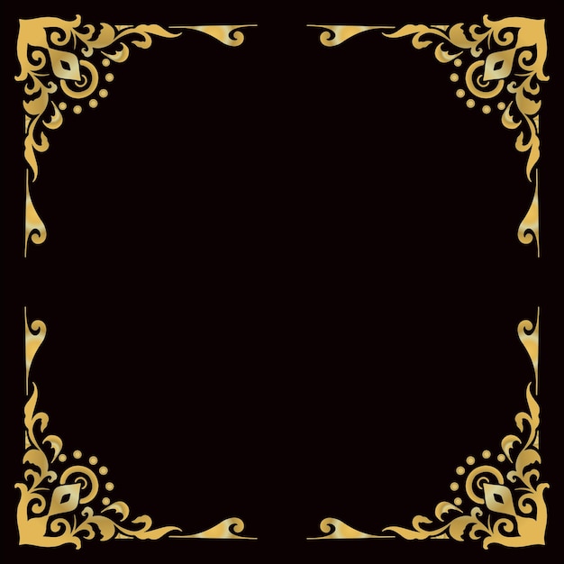 luxury golden vintage victorian frame template