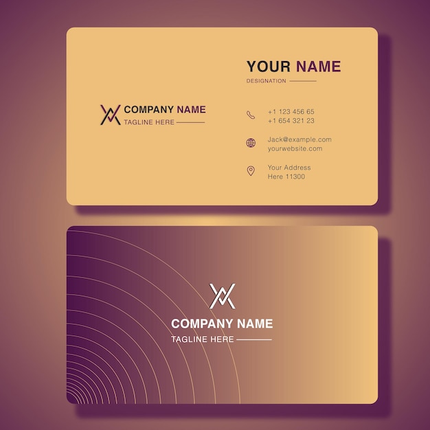 Luxury gradient business card design template