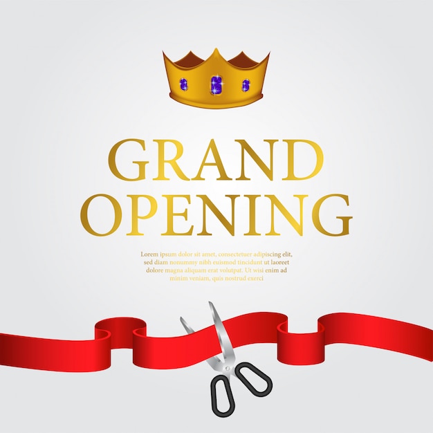 Luxury grand opening banner template