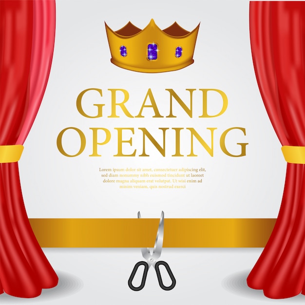 Luxury grand opening banner template