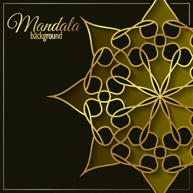 Vector luxury green mandala background concept