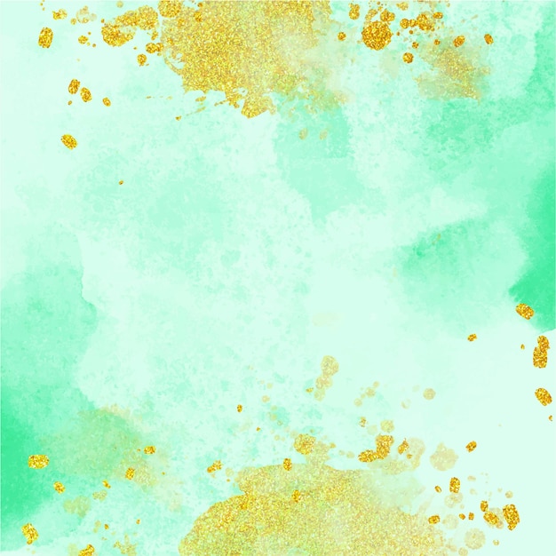 Vector luxury green turquoise watercolor background