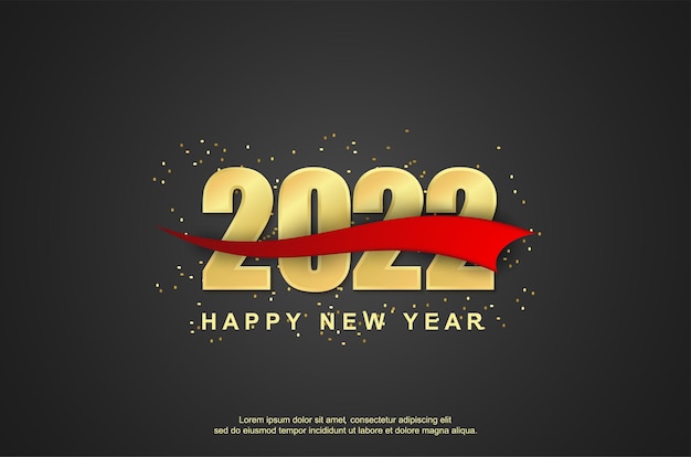 Luxury happy new year 2022 background