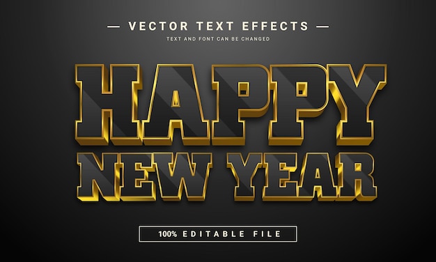 Luxury Happy new year editable text effect