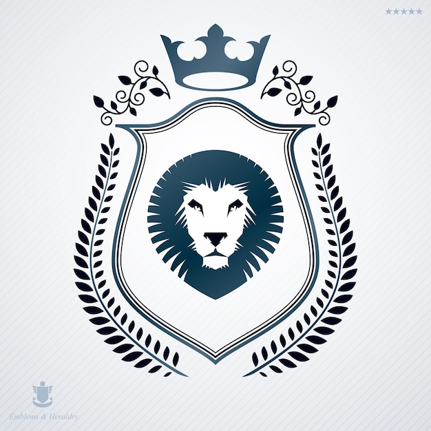 Luxury heraldic vector template. Vintage blazon.