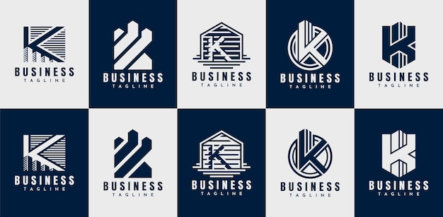 Luxury home building letter K logo design