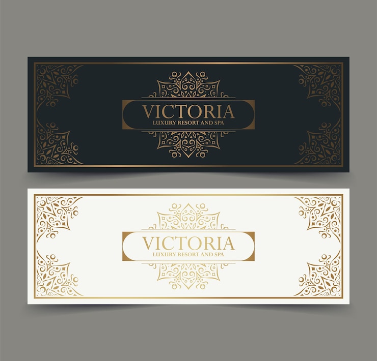 Vector luxury hotel label template trendy vintage royal ornament frames illustration