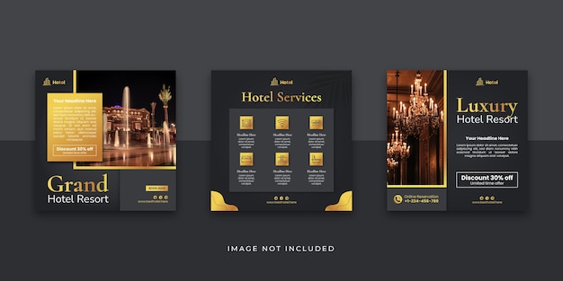 Luxury hotel and resort social media story template