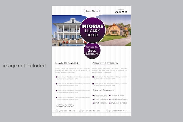 Luxury House Sale Flyer Design