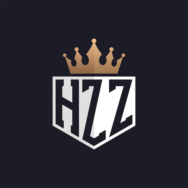 Premium Vector Luxury HZZ Logo with Crown Elegant Initials HZZ Letter