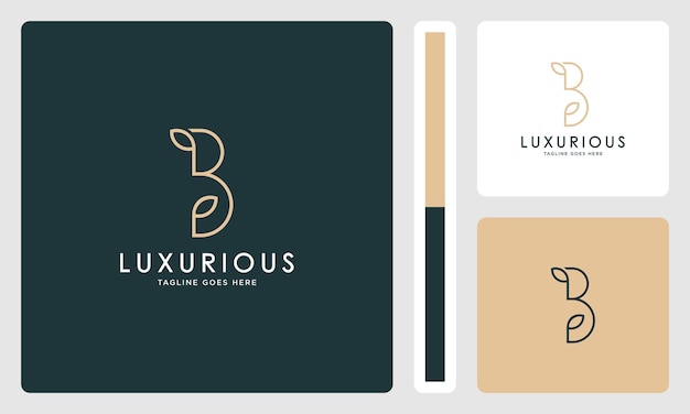 luxury initial B beauty vector logo
