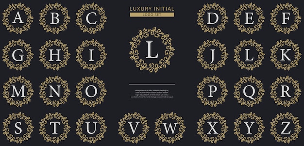 luxury initial badge logo template