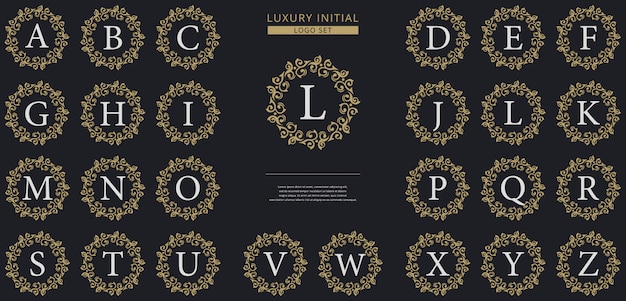 Luxury initial badge logo template